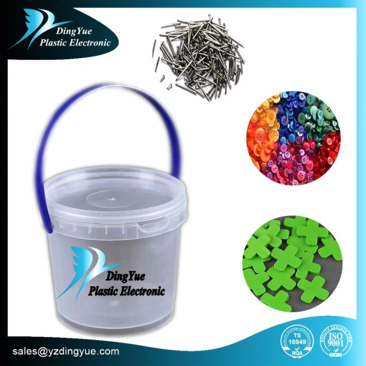 750ml Clear Plastic Round Buckets With Lids