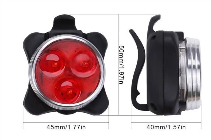 2PCS Bike Light Set Hot Red And White Mini Brake Light Waterproof Usb Rechargeable Led Bike Light